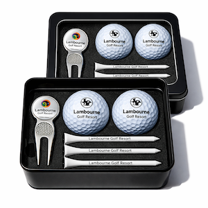 Dornoch 2 Ball Tin (Printed Tees)